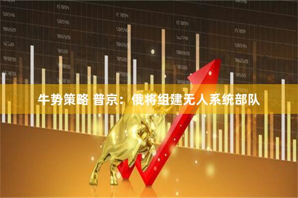 牛势策略 普京：俄将组建无人系统部队