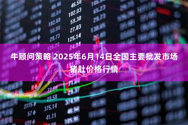 牛顾问策略 2025年6月14日全国主要批发市场猪肚价格行情