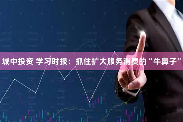 城中投资 学习时报：抓住扩大服务消费的“牛鼻子”